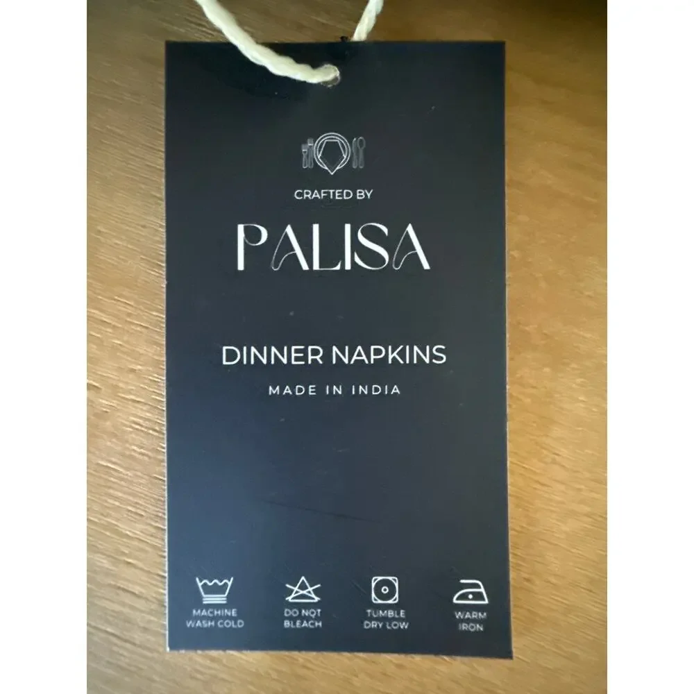 Palisa Frayed Cotton Cloth Dinner Napkins Set of 4 Olive Green Farmhouse 18x18